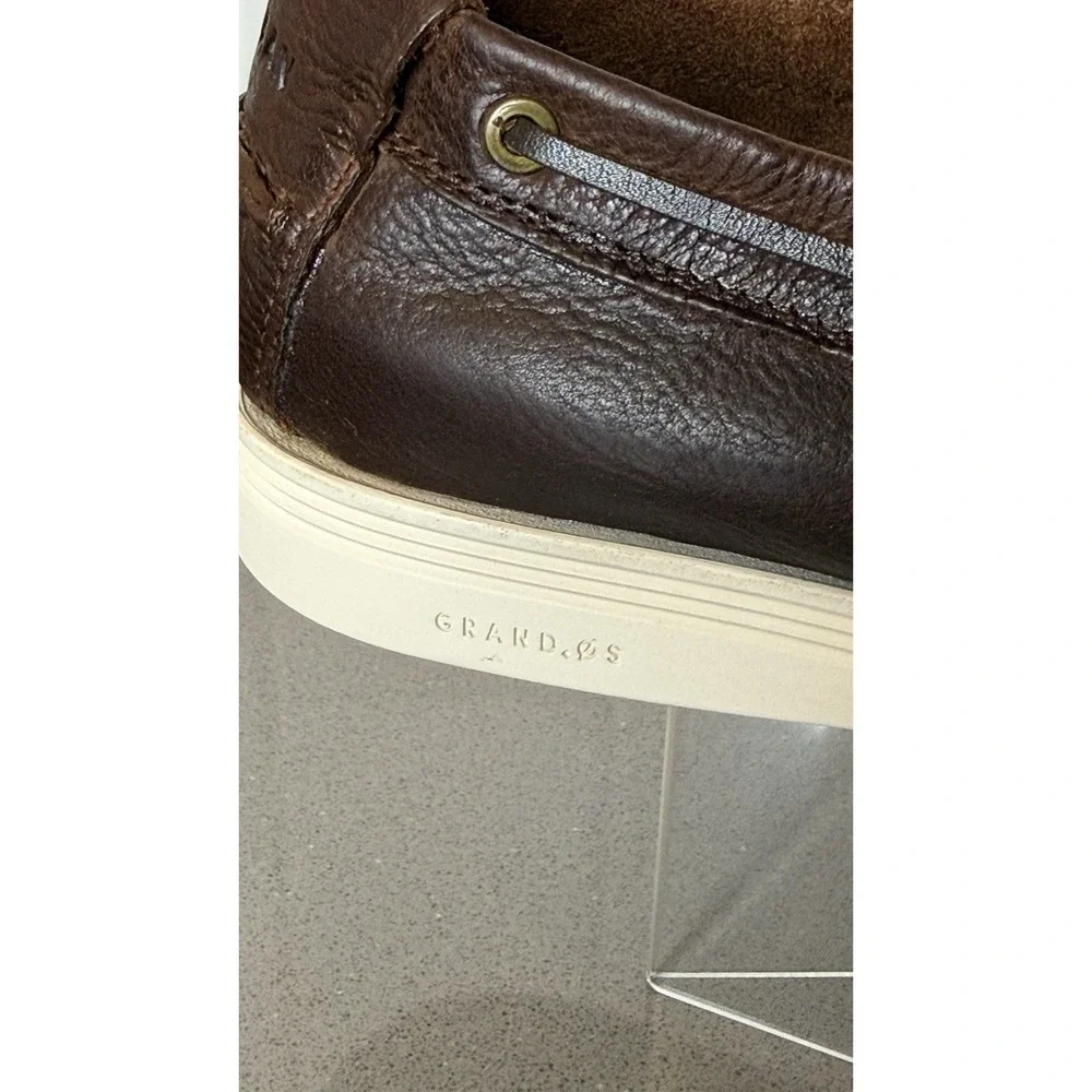 Cole Haan GRAND OS Men Boat Deck Shoes Casual Dk Brown C22865 Lace Up 11.5M GUC